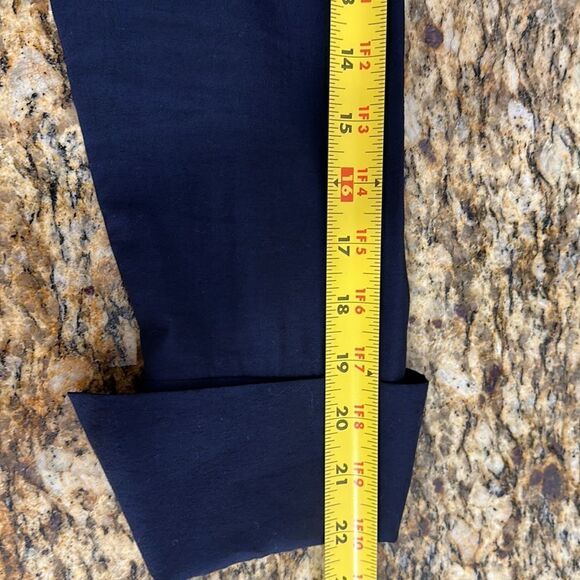 COS Navy Blue Long Sleeve Notch Neck Blouse Top Size 6 - Picture 9 of 10